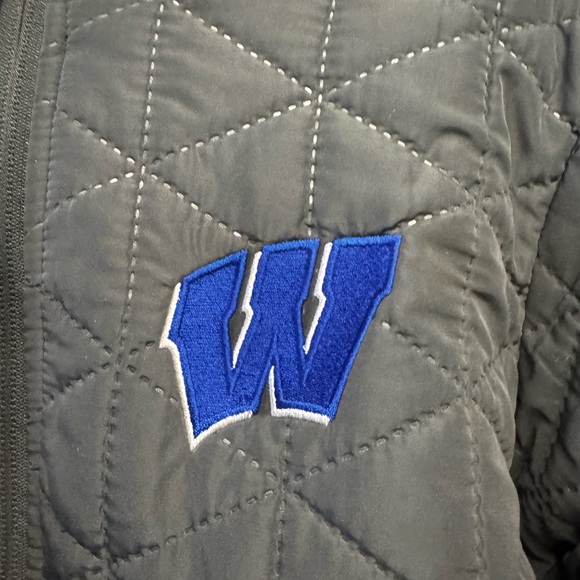 Holloway Gray Varsity Jacket with Quilted Design - Picture 3 of 6